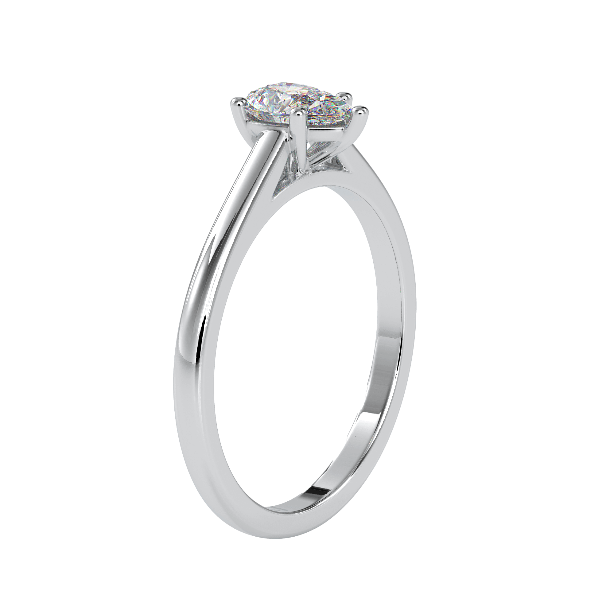 Pear Solitaire Diamond Ring For Women Ring Eva Gems